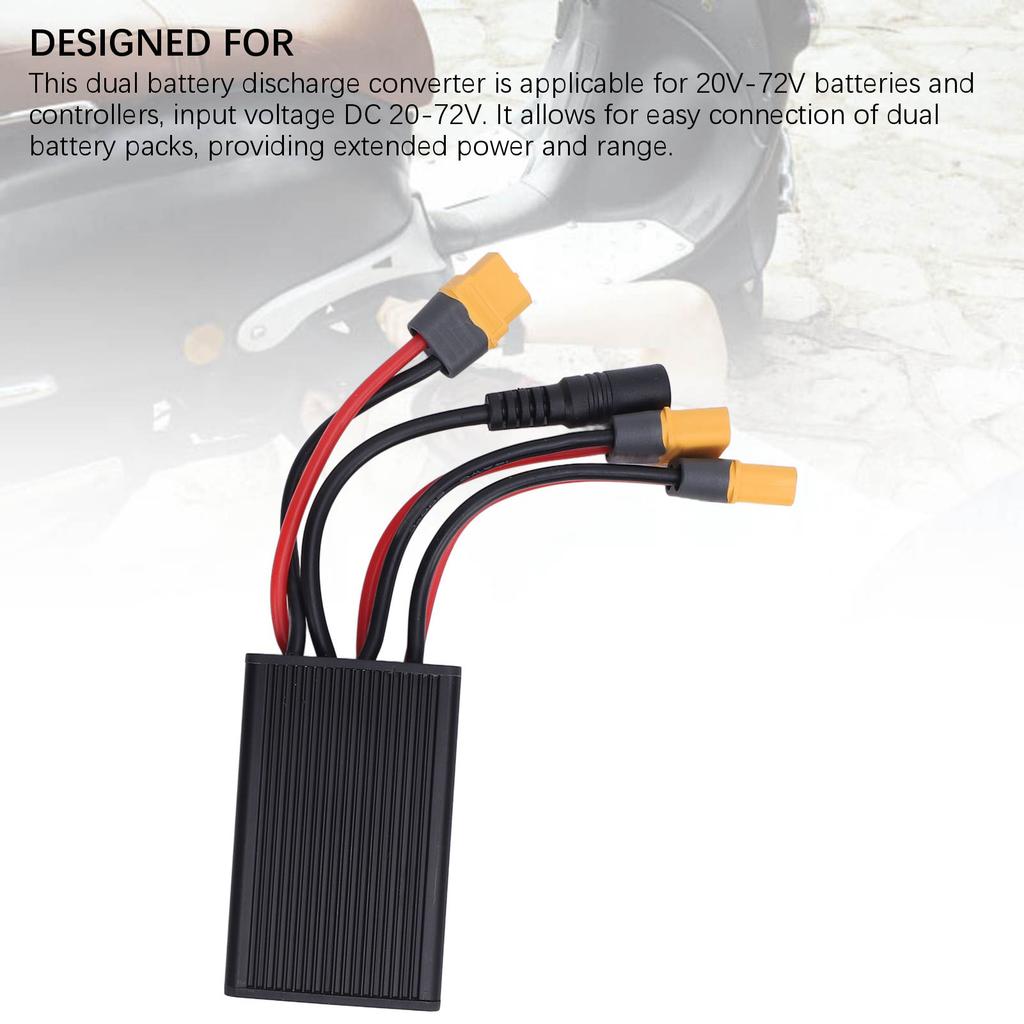 Doppelakku-Entladeschalter für Radfahren 20-72V 40A Doppelakku-Parallelmodul Lithium-Elektro-Modifikationsteil