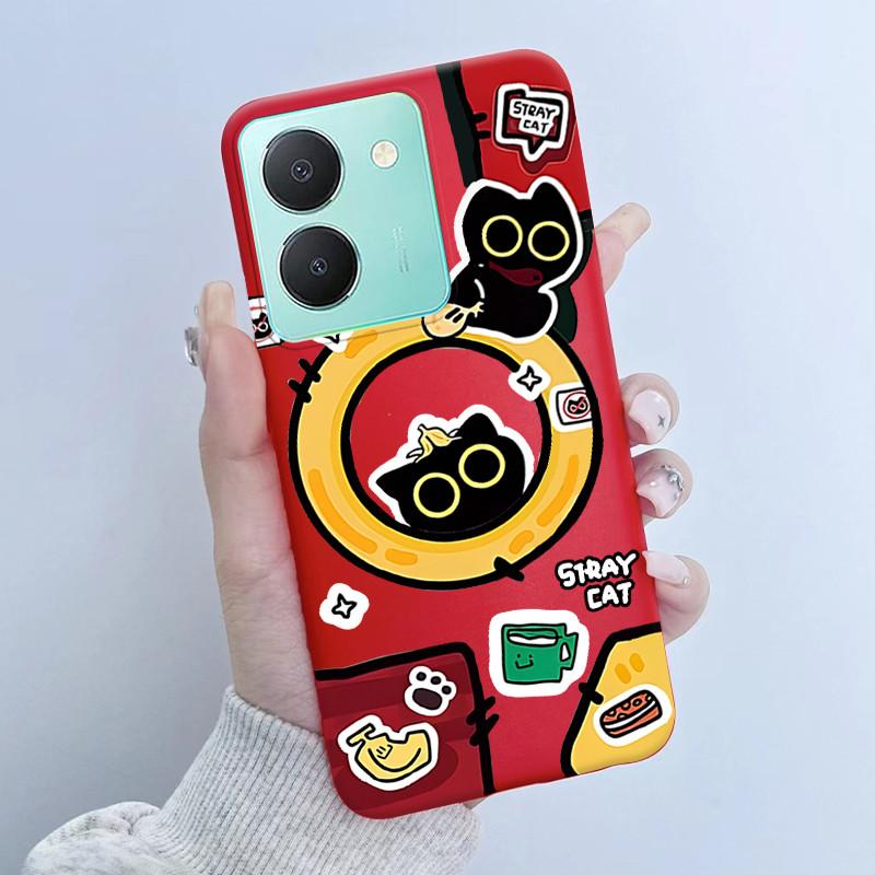 For Vivo Y27s Case Vivo Y36 Russian Cover Beautiful Butterfly Flower Girls Design Bumper Shell For Vivo V2247 V2322 Back Housing