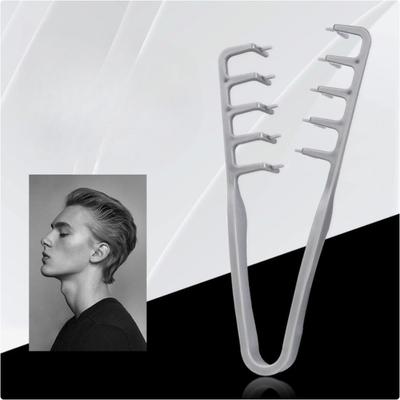 Volumizing Wide-Tooth Hair Styling Comb Men Fluffy Root Hairdressing Combs Natural Curling Perm Hairs Care Accessories Black 1Pc