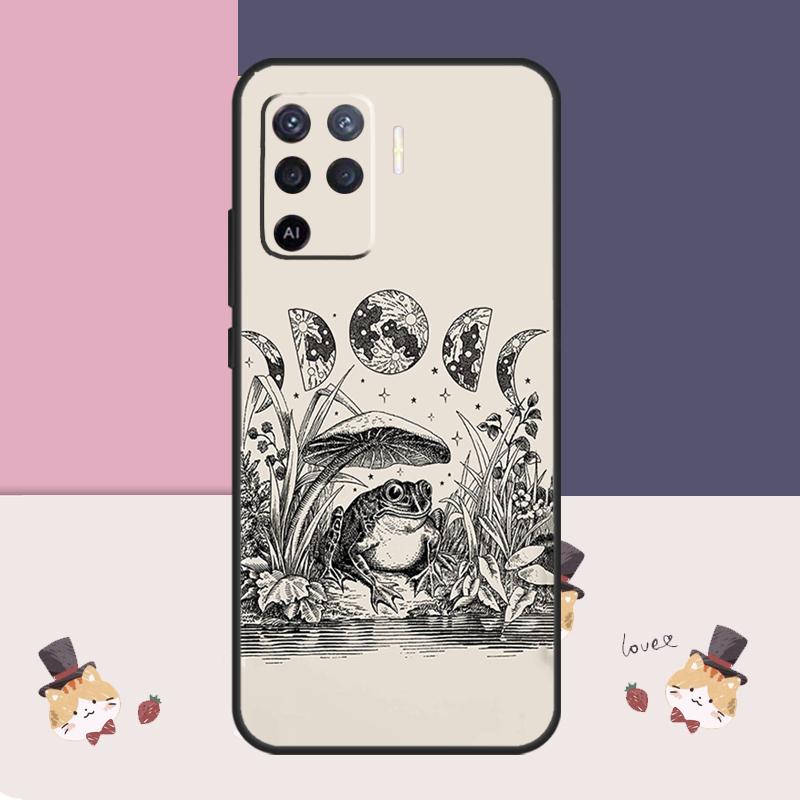 Occult Witchcraft Moon Gothic Witch Case For Oppo A38 A58 A78 A98 A54 A74 A94 A18 A57 A17 A77 A80 A60 A40 A96 A76 A16 A15 A5 Pro