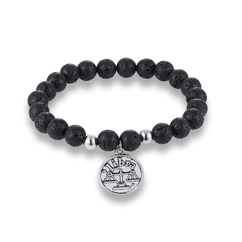 Jewelry Bracelet 12 Constellations With Volcanic Stone Couple Bracelet