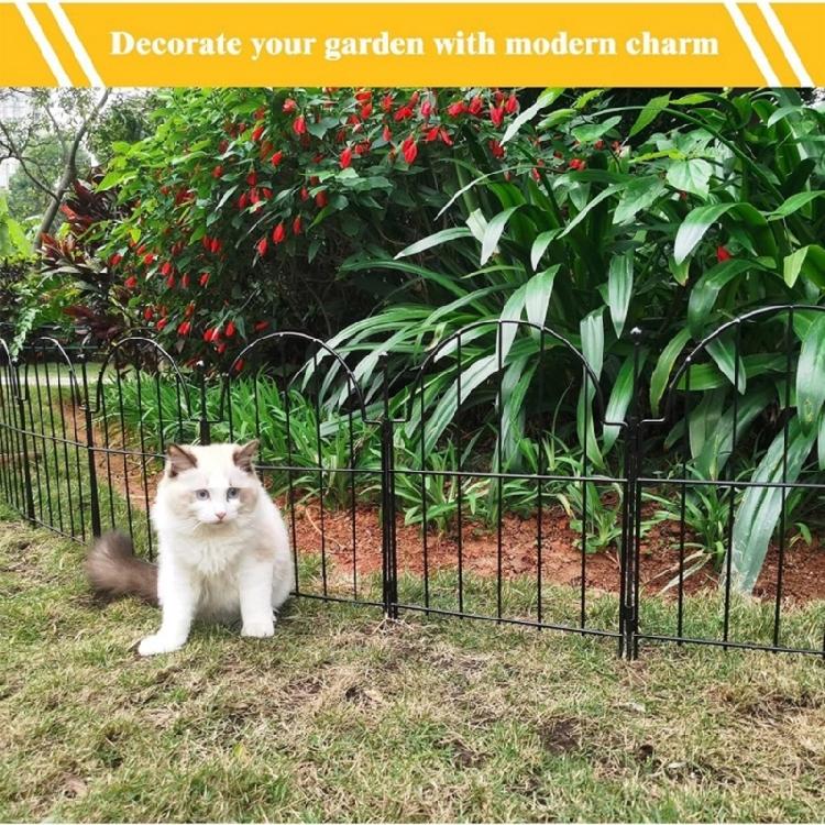 Decorative Garden Fence Panel Metal Fence Wire Fencing Flower Barrier Section