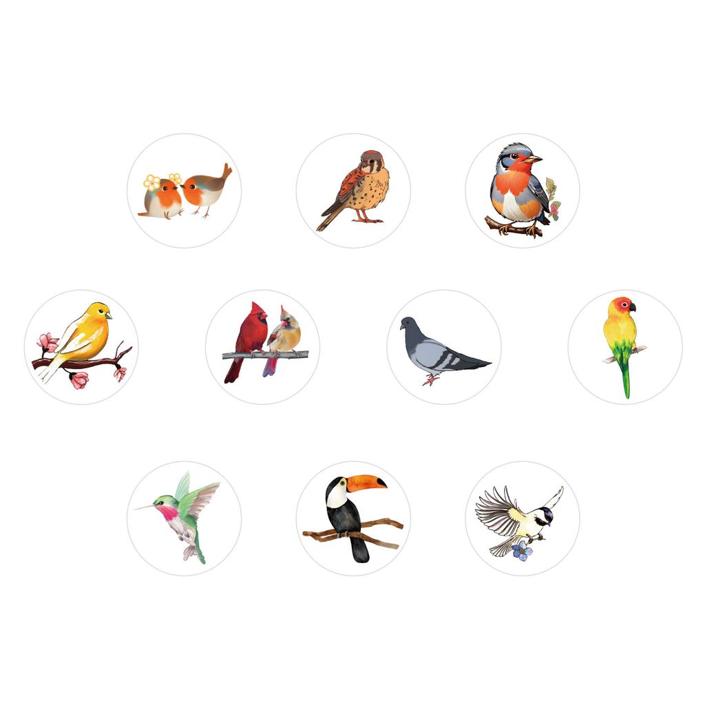 500 Stickers/roll Cartoon Animal Bird Roll Stickers Reward Stickers Creative Handbook Rolls Personalized Tape