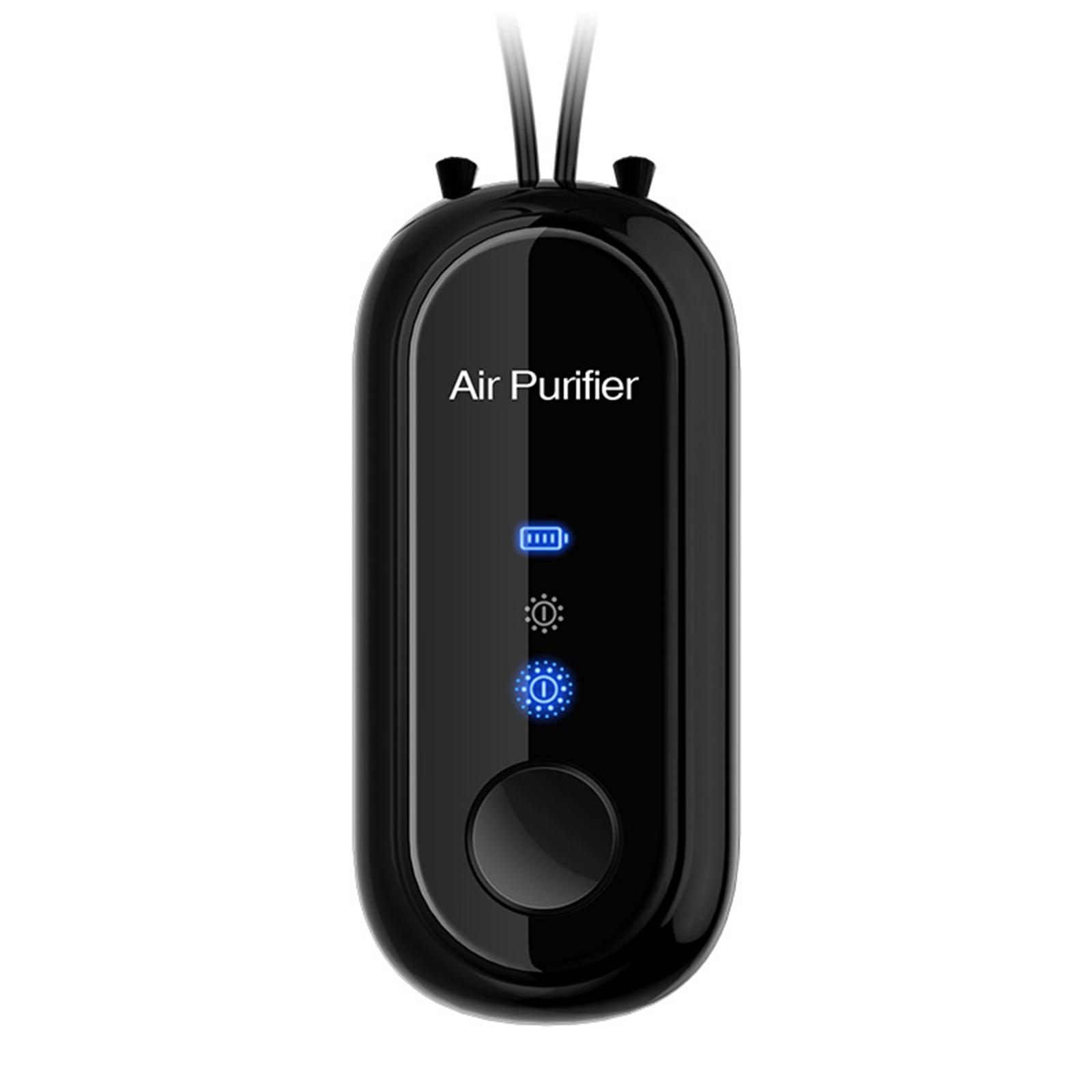 Air Purifier Machine Black Negative Ions Purifier Convenient Hanging-Neck Design Safe And Radiation-Free For Elderly