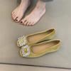 Gentle Fairy Wind Single Shoes Female 2025 New French Temperament Elegant Satin Rhinestone Inner Height-increasing Evening Shoes