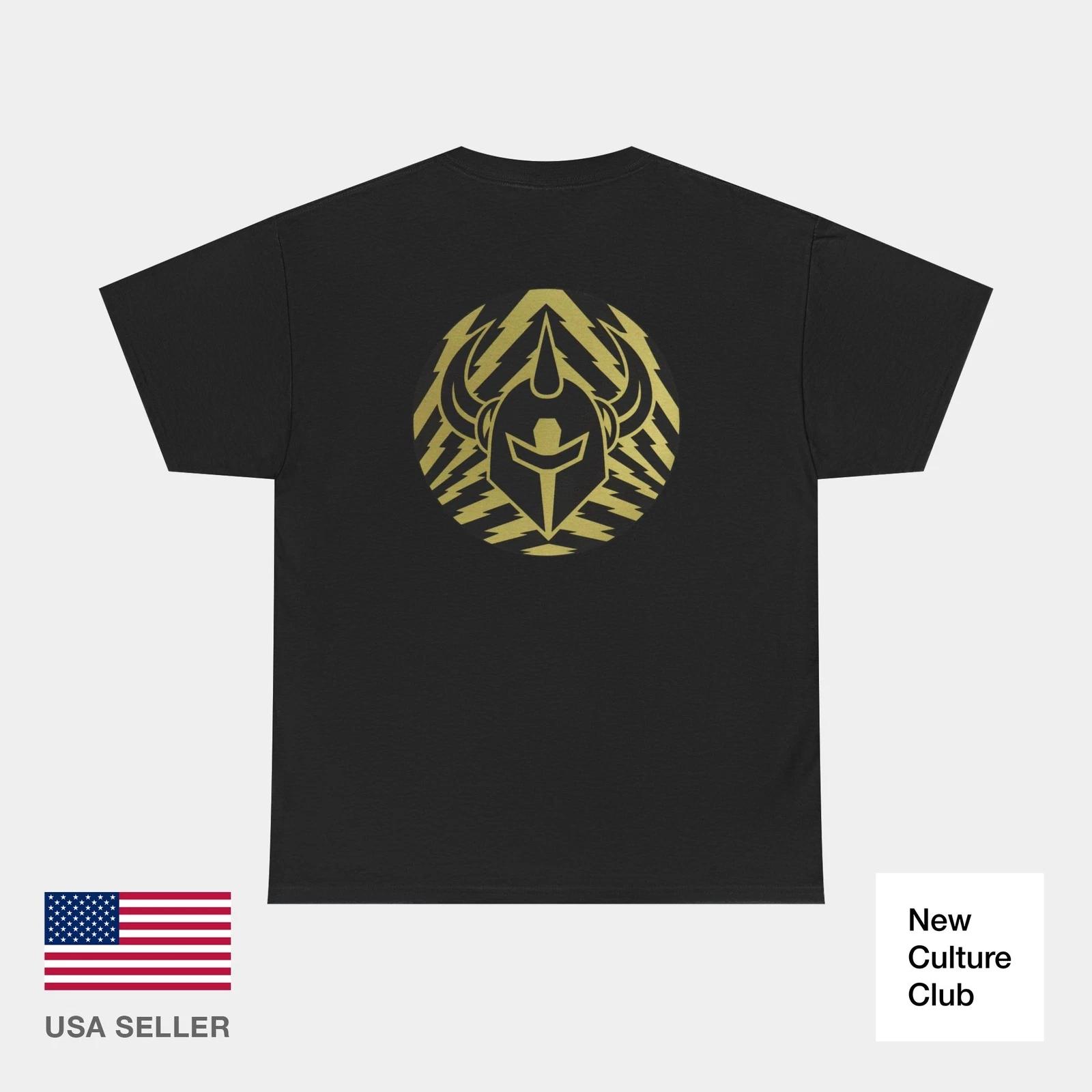 LIGHTNING KNIGHT Gold Darkstar Tee Skateboard Viking T Shirt Print XXL