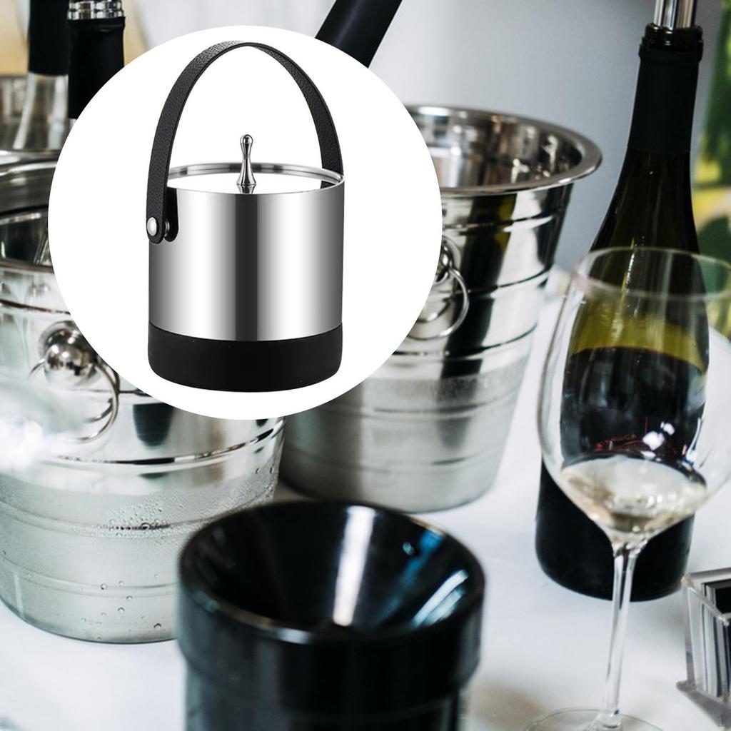 Ice Bucket Barrel Double Layer Beer Drink Tub for Bar Cocktails Home Party Event