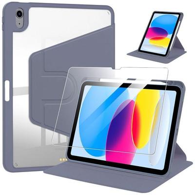 Shockproof Case - BOOLING - for iPad A16 (11 ") / iPad 10 2022 - Rotation 360° - Tempered Glass - Purple