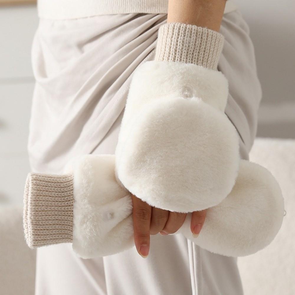Warm Fingerless Mittens Fingerless Winter Gloves New Plush Gloves Cold Weather