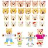 Non-Toxic Wooden Toy Montessori Cartoon Animal Changing Clothes Jigsaw Dress Changing Shape Matching Puzzle Educational Toys For Children