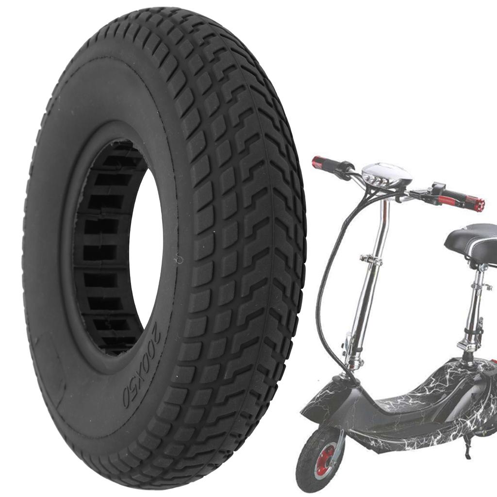 200x50mm ExplosionProof Solid Tyre Rubber Tire Hollow Out Damping for Electric Scooter