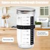 750ML Sourdough Starter Glass Jar with Lid Precise Scale Food Grade Large Capacity Bread Fermentation Sealed Can Container Kitchen Baking Supplies