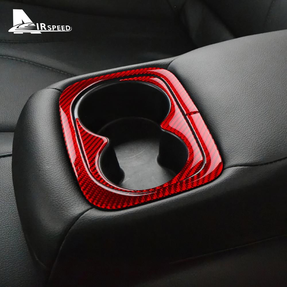 Real Soft Carbon Fiber Sticker for Acura ILX 2013 2014 2015 2016 2017 2018 2019 2020 2021 2022 LHD RHD Car Water Cup Holder Trim