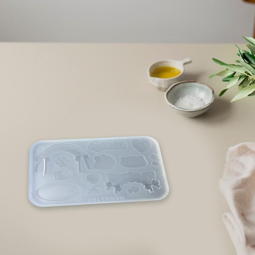 Flexible Silicone Molds Cats Housemaid Hat Accessories Epoxy Resin Ornament Pendant Mould Practical Jewelry Making Tool