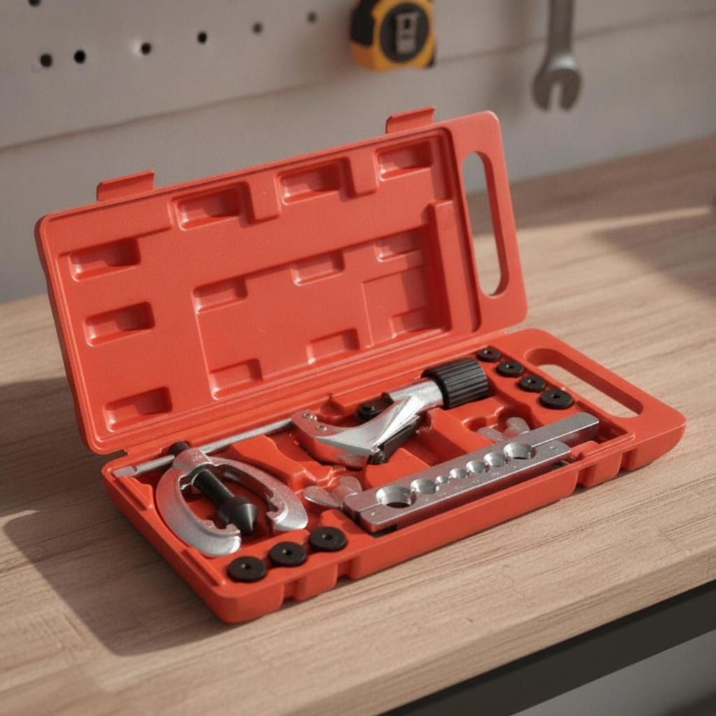 10 Pieces Copper Pipe Flaring Tool Set Manual Tube Kit with Cutter Complete Hand Tools for