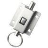 Durable 430 Stainless Steel Automatic Spring Latch Sliver Butterfly Shaped Door Barrel Bolt Ring-Pull Home