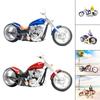 DIY Miniature Motorcycle Figure Building Set for 1/64 Scale Scenes