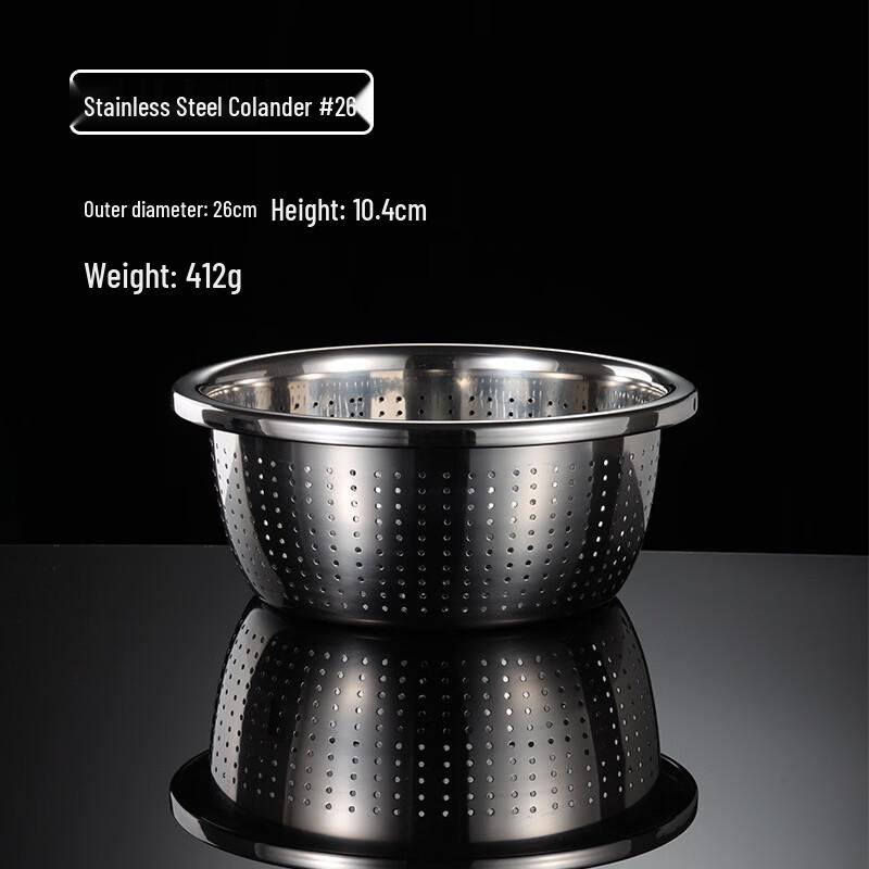 Qian Xing 304 Stainless Steel Round Wide-Rim Drain Basins, 5-Pack