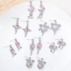 Sweet And Cool Style Earrings Love Earrings Four-Pointed Star Bow Earrings Earrings Female Ins Style Niche Long Earrings