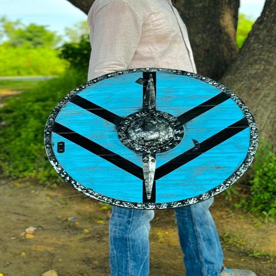 45.72 Cm Medieval Valhalla Viking Shield, Gift, Battle Ready Viking Shield, Norse Viking Round Shield, Viking Gift for Men Women