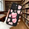 Pink Hearts with 'Luck day' Text Phone Case for iPhone 17 16 15 14 13 12 11 Pro Max Plus Anti Scratch, Gel Flexible Protective