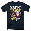 Ren And Stimpy - Happy Happy Joy Joy - T-shirt Manches Courtes Unisexe Adulte - Bleu
