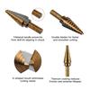 5Pcs 50 Sizes Multiple Hole Drill Cobalt Titanium Cone Drill Durable Step Drill Set  Hole Opening