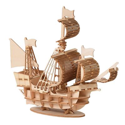 1 ks 3D plachetnice dřevěné puzzle montážní model puzzle DIY dřevěné řemesla 3D puzzle dárky dekorace na stůl