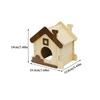 Hamster House Wooden Hut Cute Decor Wooden Hamster House Small Pet Habitat For Gerbil Bunny Chinchilla Ferret Hedgehog Sugar