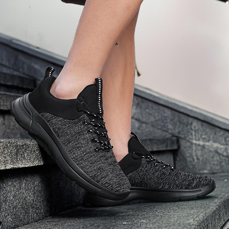 Outdoor Breathable Mesh Lightweight Shock-absorbing Casual Sports Shoes, Black Tennis Men's Sports Running White Jogging Shoes