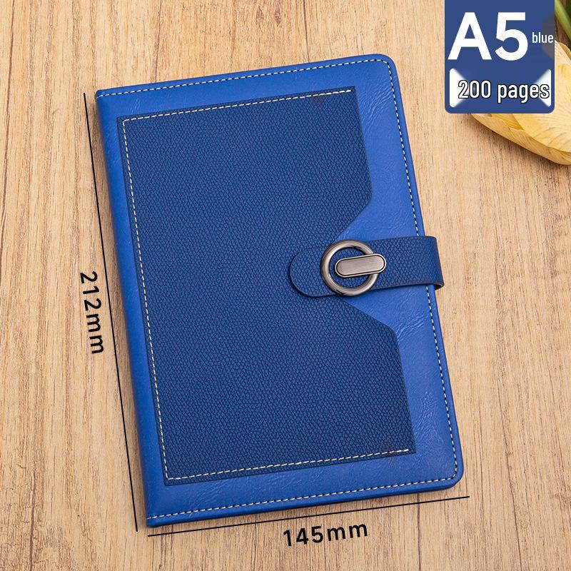 Deluxe Round Buckle Office Notebook Gift Set - Customizable High-Value Notebook with Logo Printing.