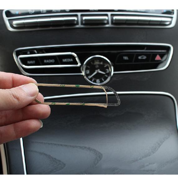 Car Styling Console Panel Kryt Rámeček Samolepky Vhodné pro Mercedes Benz C Class W205 2015-2017 GLC Auto