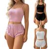 Completo da notte due pezzi da donna con canotta e pantaloncini