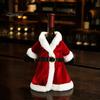 Christmas Wine Bottle Cover Cover, Velvet Santa Suit Sleeve, Plush Festive Sleeve for Xmas, New Year, Holiday Dinner Table Decor Party Supplies