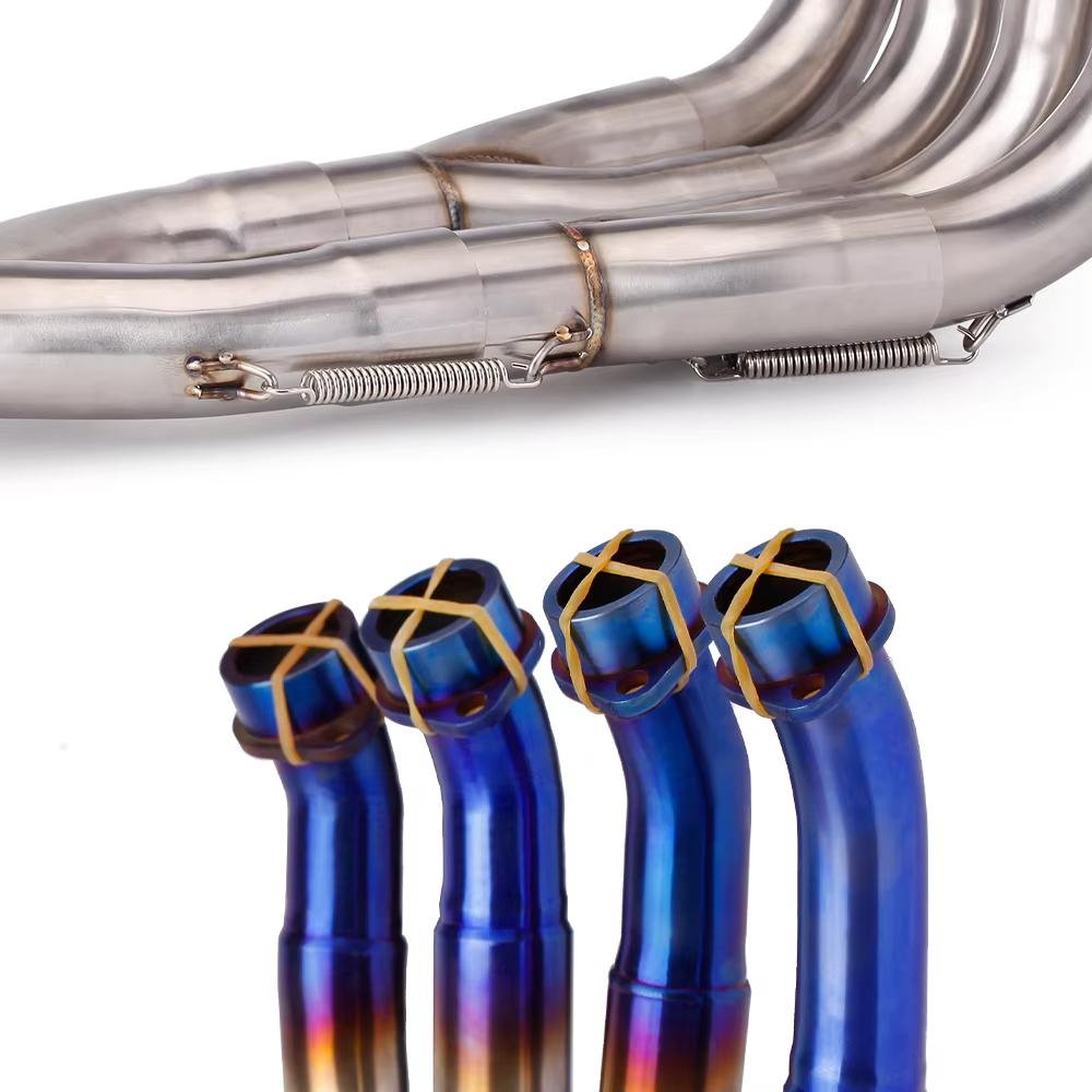 Slip On full Motorcycle Exhaust System Escape 51MM Front Tube Link Pipe Connect 51MM muffer For YAMAHA R6 2006-2016