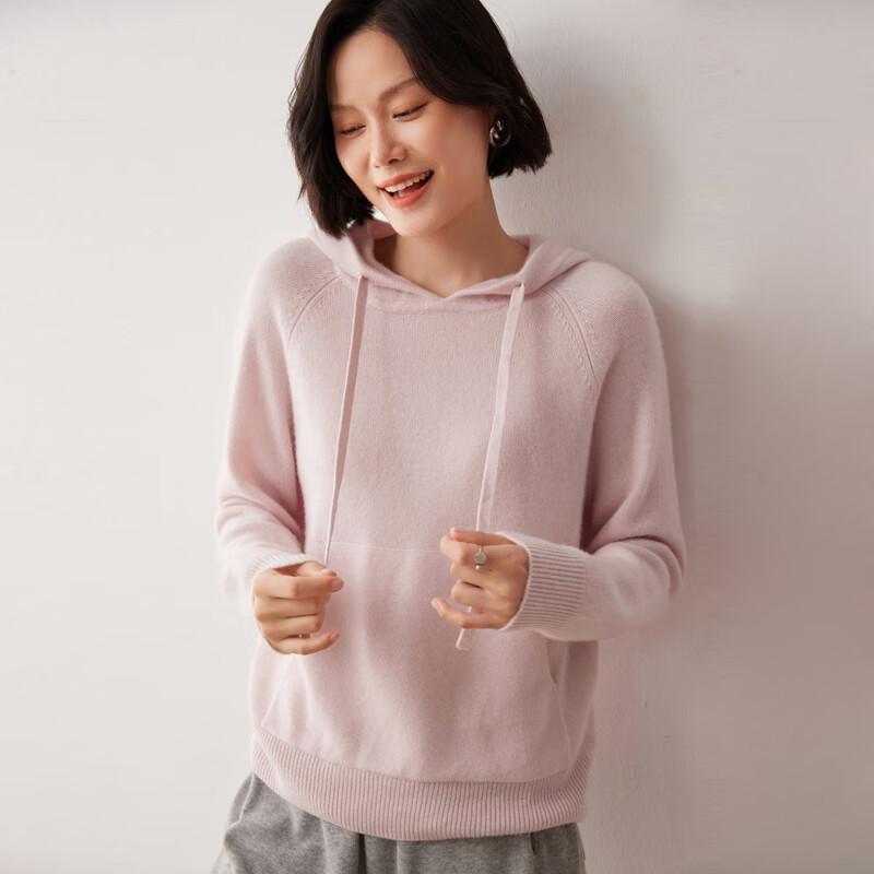 Fanzhen Women's Hooded Cashmere Blend Sweater