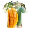 Summer New 3d Printed Fruit Series Casual T-shirt Visual Cool Mango Fashion Short-sleeved Quick-drying Top