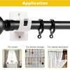 2 Pcs Curtain Rod Hooks Two Installation Ways Self-adhesive No-puching Anti-slip Wall-punching with Nails Great Load Bearing Bedroom Livingroom