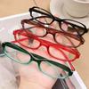 Women Retro Oval Glasses Y2K Japanese and Korean Girls Red Green Frame Glass Eyewear Decorative Computer Anti-blue Eyeglasses