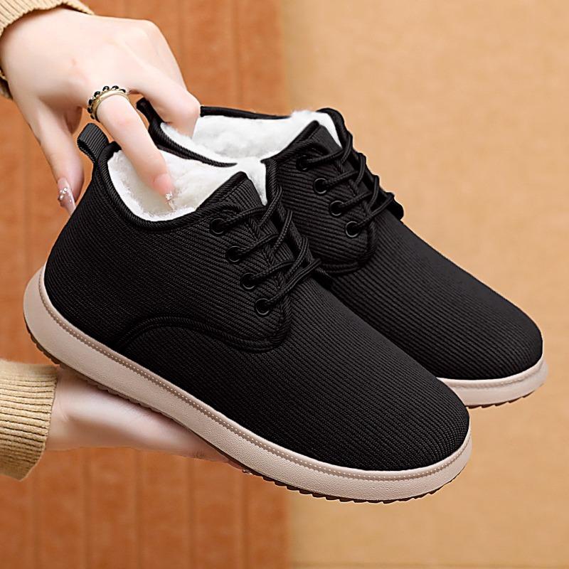Shoes women's cotton shoes piled thickened snow boots casual fluffy shoes cold and warm winter shoes wear versatile women's boots