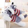 Großes Plüsch-Husky-Spielzeug, realistisches Stofftier, ideales Geburtstags- und Kuschelgeschenk für Kinder