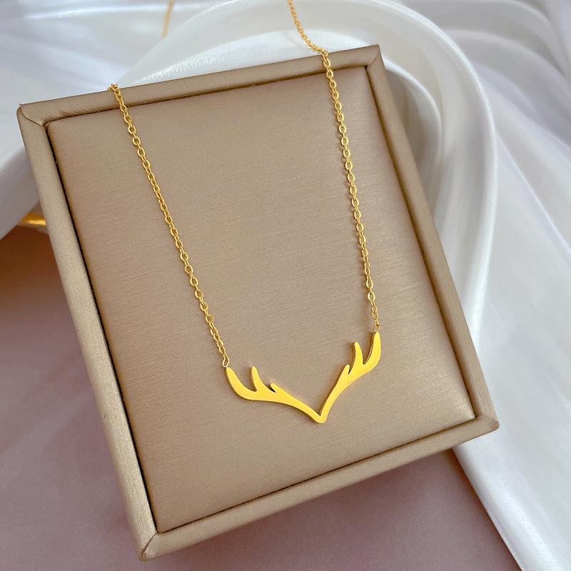 Minimalist Style Yilu Has Your Furnace Real Gold Necklace Female Collarbone Chain With Jewelry