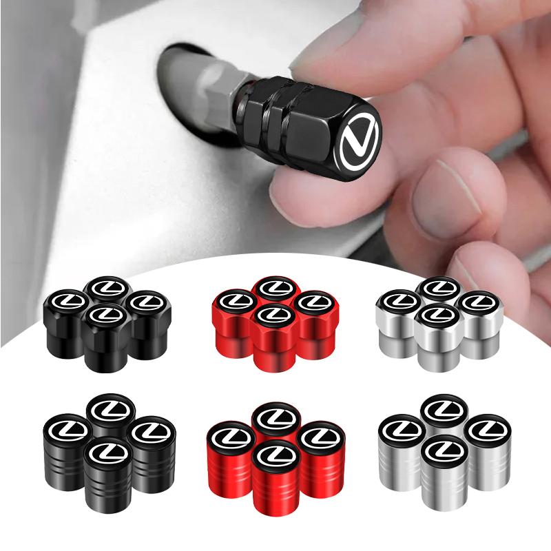 4Pcs Alloy Car Tire Valve Cover wheel Accessories For Lexus LS LC IS350 ES300 GS350 CT200h GX460 LX570 RX500h NX300 UX260 LM300 AFR1