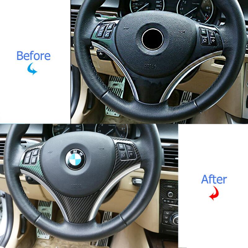 Carbon ABS Steering Wheel Trim Cover For 2005-2012 BMW 3 Series E90 E92 E93 US
