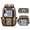 Animation Cartoon Peripheral Printing Trend Lightweight Shoulder Backpack, Primary And Secondary School Student Leisure Schoolbag Three-Piece Set