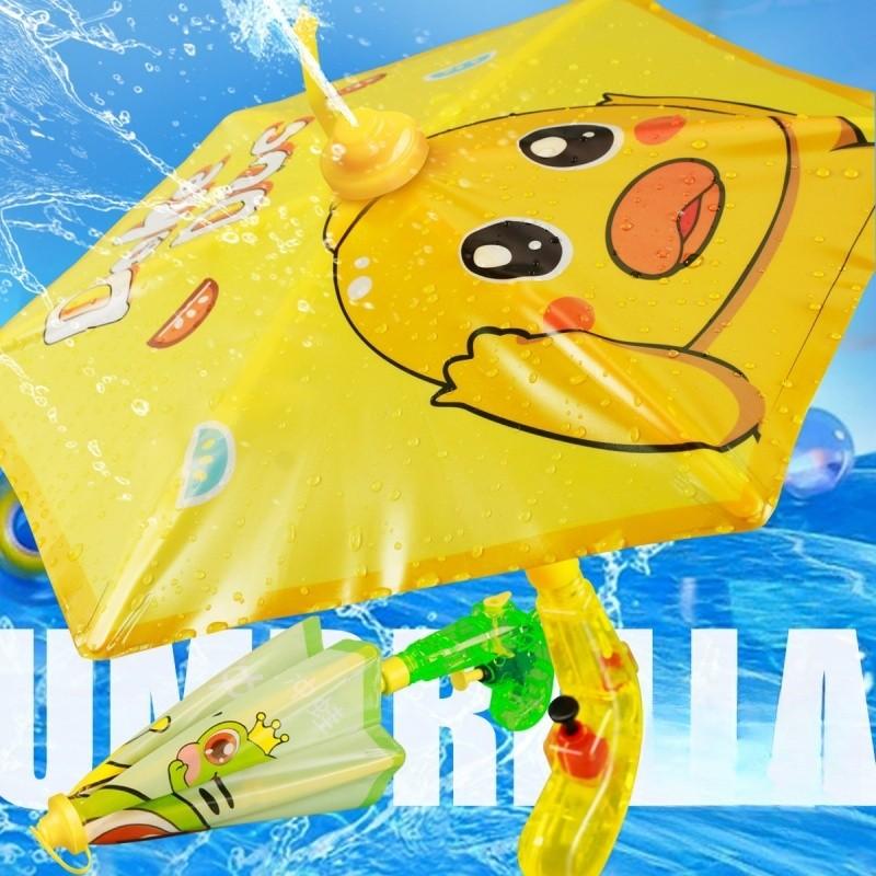 Cartoon Enten Regenschirm Wasserspritze Drücken Wasser Outdoor Press-Spritzpistole Spielzeug
