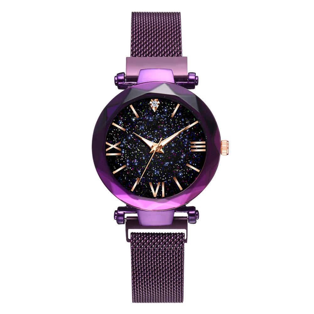 Reloj Mujer Luxury Starry Sky Women Watches Magnetic Mesh Belt Band Watch Women's Fashion Dress Wristwatch Zegarek Damski
