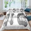 Zebra Print Bedding Set, Striped Zebra Animal Print Decorative Quilted 3 Piece Comforter Cover With 2 Pillow Shams, King Size