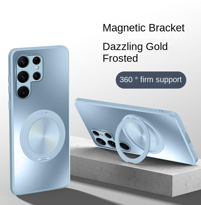 Etui na Samsung Galaxy S24 S23 S22 Plus Twarde Matowe z Pierścieniem Magnetyczne Ochronne Tylne Etui na Samsung S22 S23 S24 Ultra