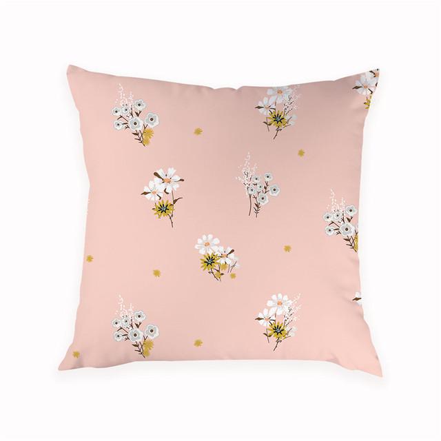 Small Fresh Floral Print Pattern Cushion Cover Home Living Room Sofa Decoration Square Pillow Pillow Cover